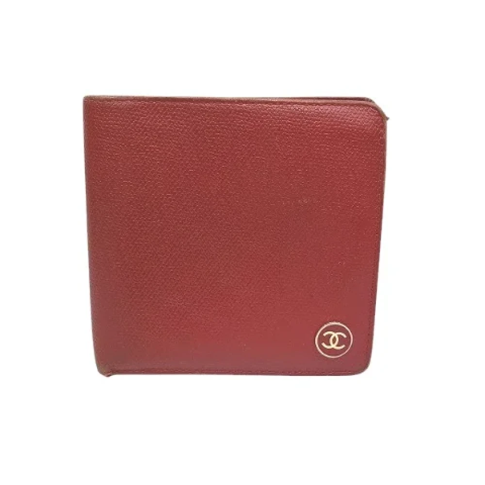 Chanel Vintage Pre-owned Leather wallets Red Dames