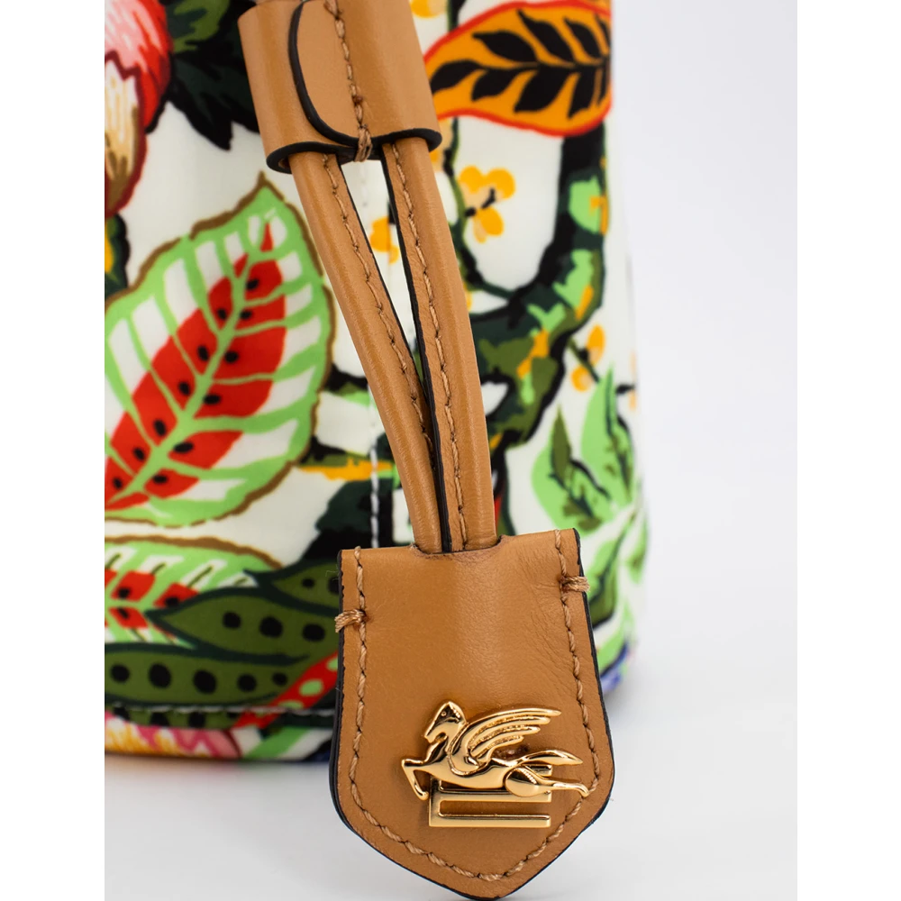 ETRO Satijnen tas met print en leer Multicolor Dames