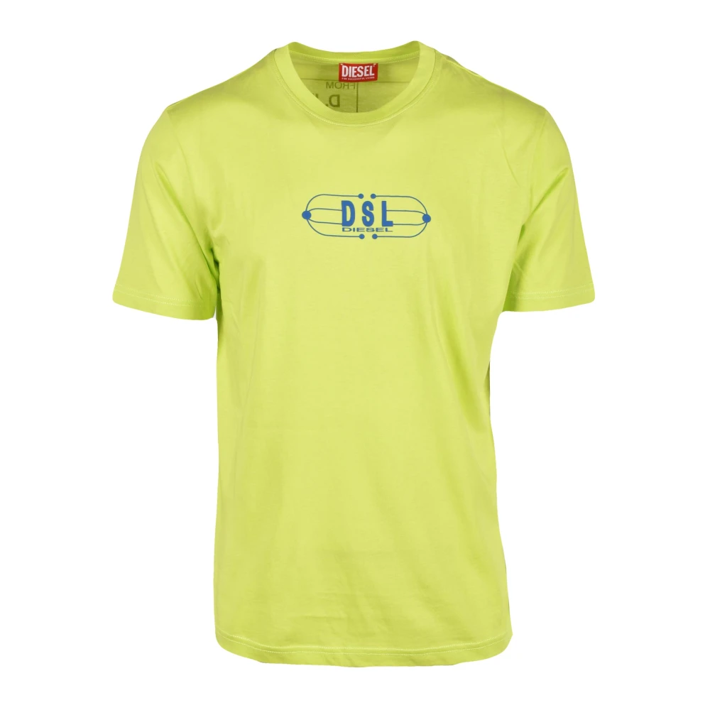 Diesel Katoenen T-shirt Green Heren