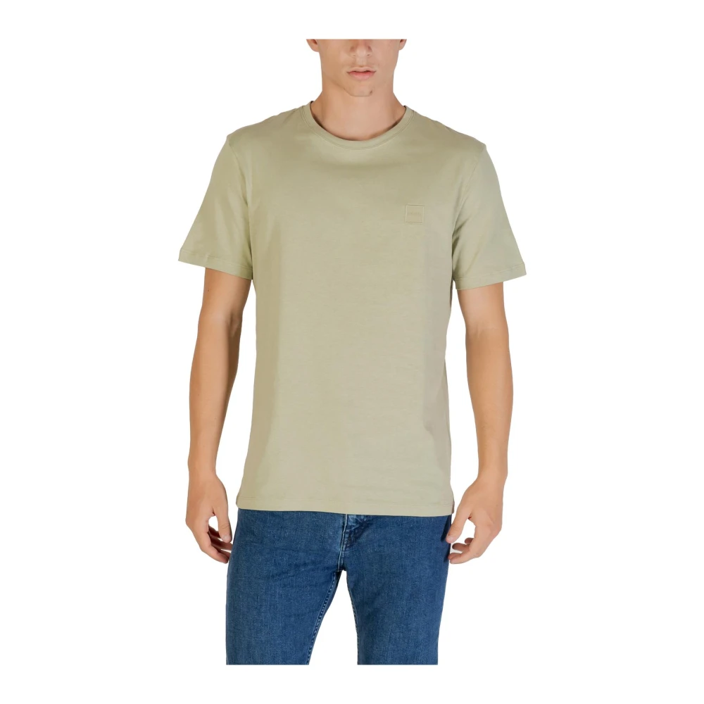 Hugo Men's Beige Cotton T-Shirt For