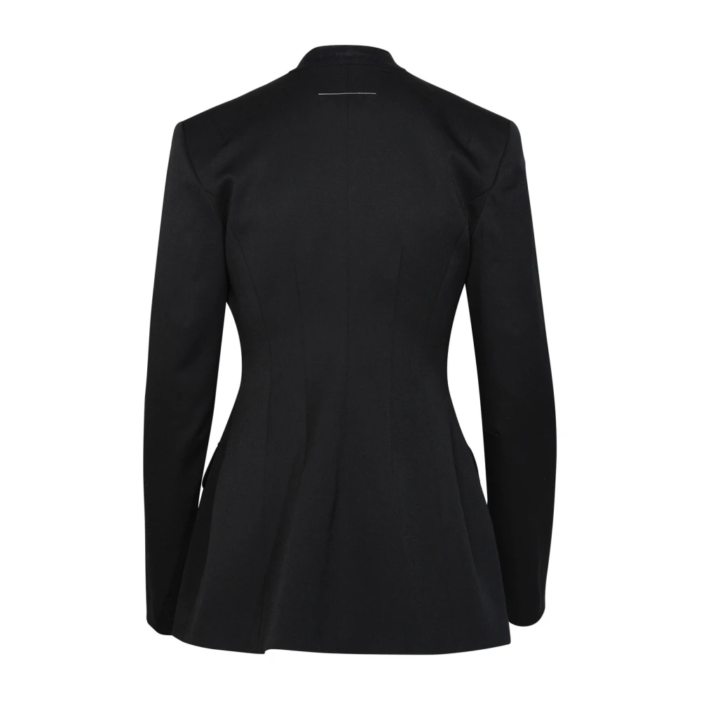 MM6 Maison Margiela Gestructureerde jas van maagdelijke wol Black Dames