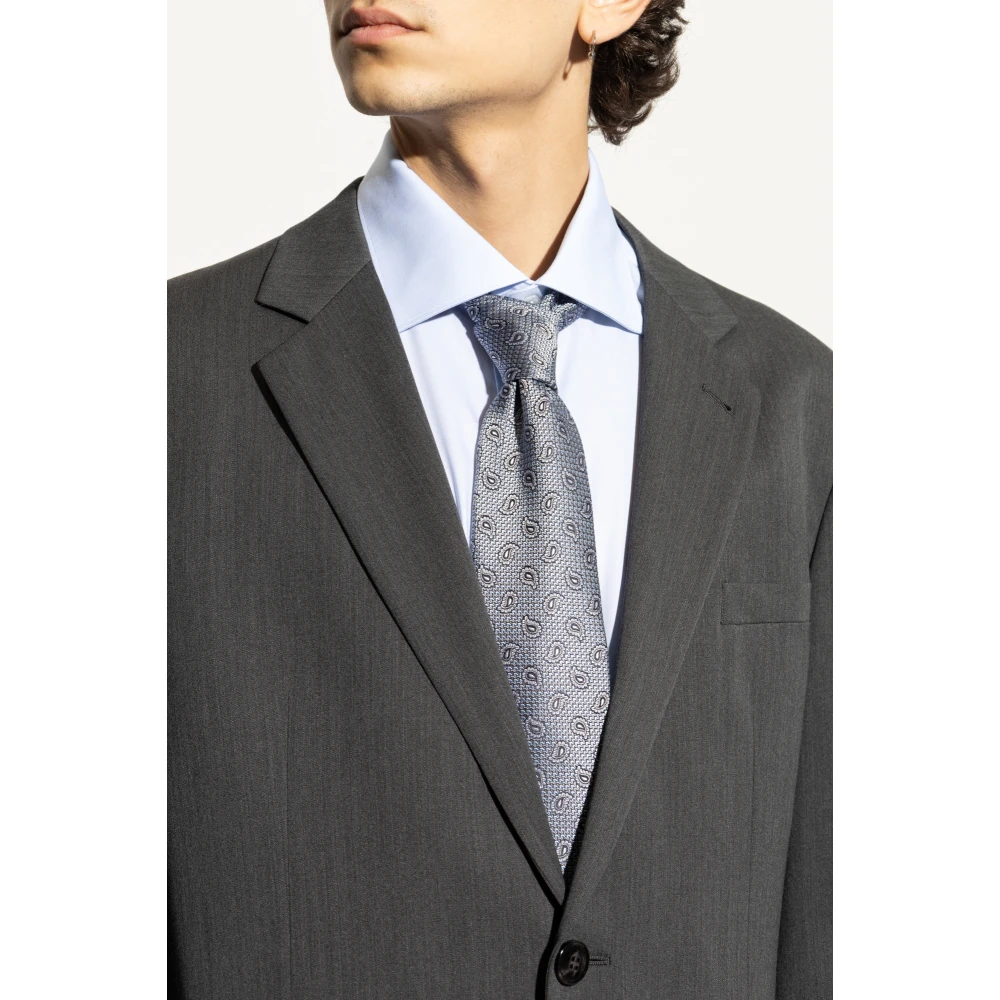 Brioni Zijden stropdas Gray Heren