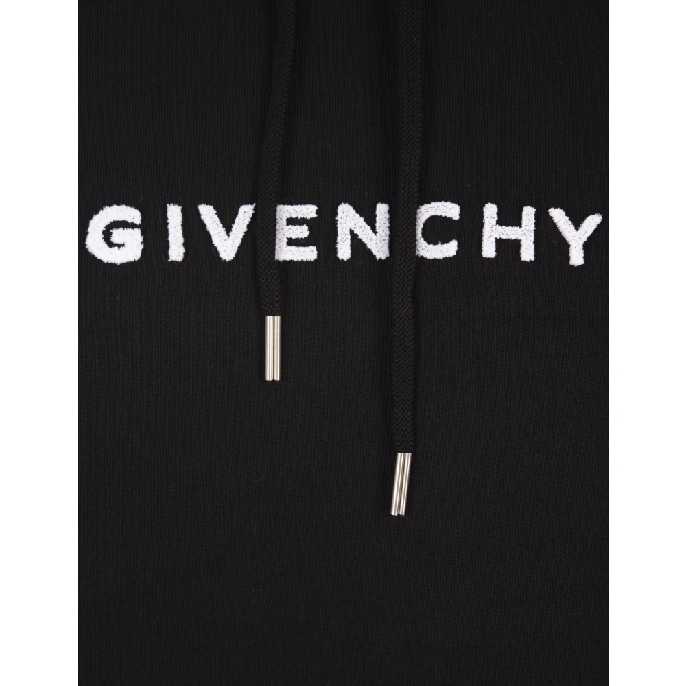 Givenchy Zwarte Oversized Hoodie met Logo Black Dames