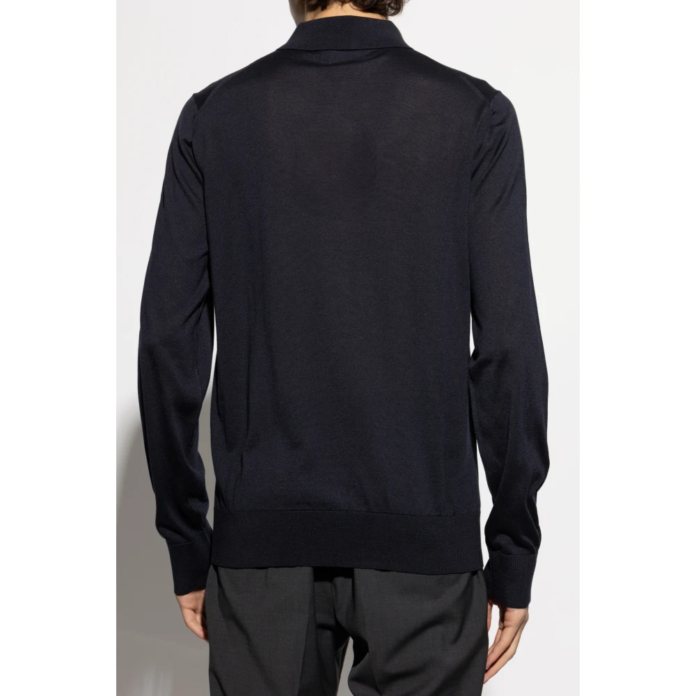 Dolce & Gabbana Lange mouw polo Blue Heren