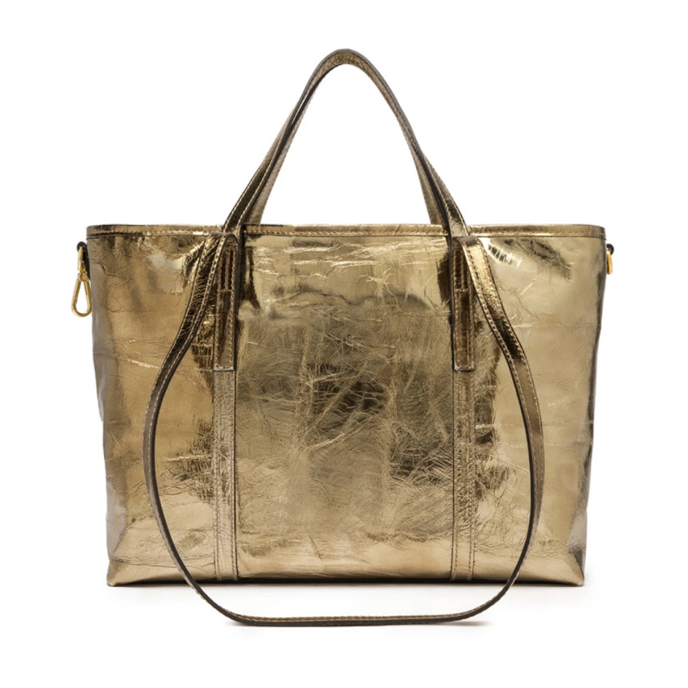 Gianni Chiarini Superlichte leren shopper Yellow Dames