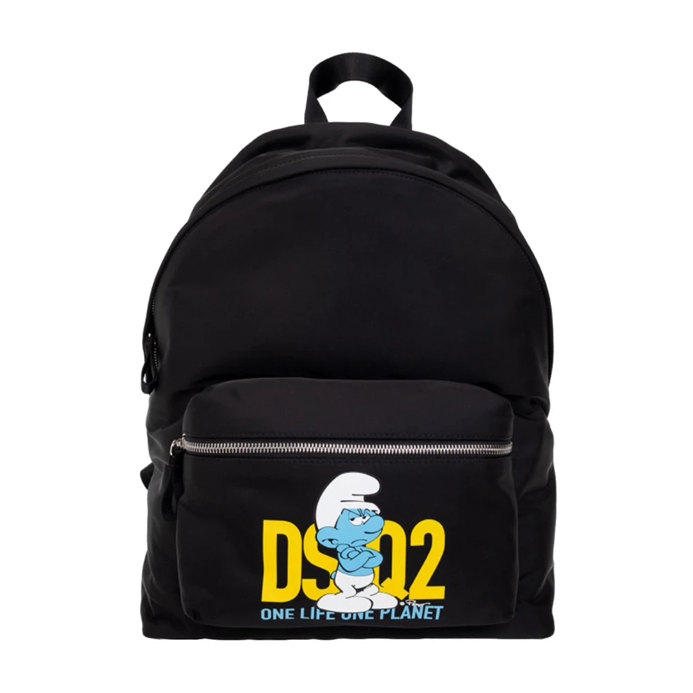 Dsquared2 Rugzak met logo opdruk Black Heren