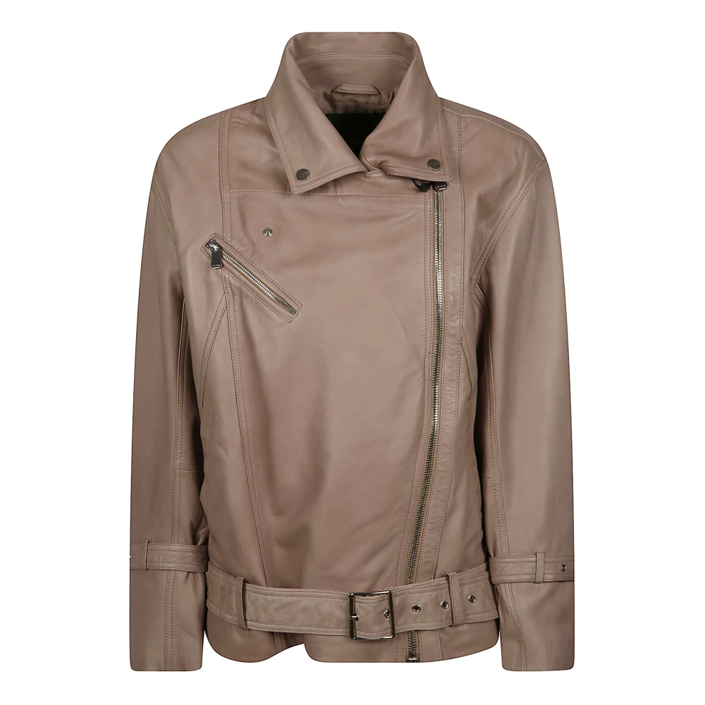 Pinko Women's Beige Candy Biker Jacket - Leather Jackets - Xs - Jackets