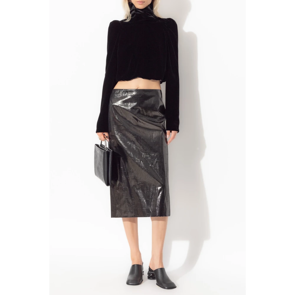 alexander mcqueen Top met decoratieve kraag Black Dames