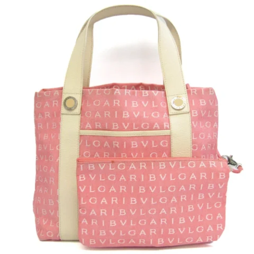 Bvlgari Vintage Pre-owned Leather handbags Pink Dames