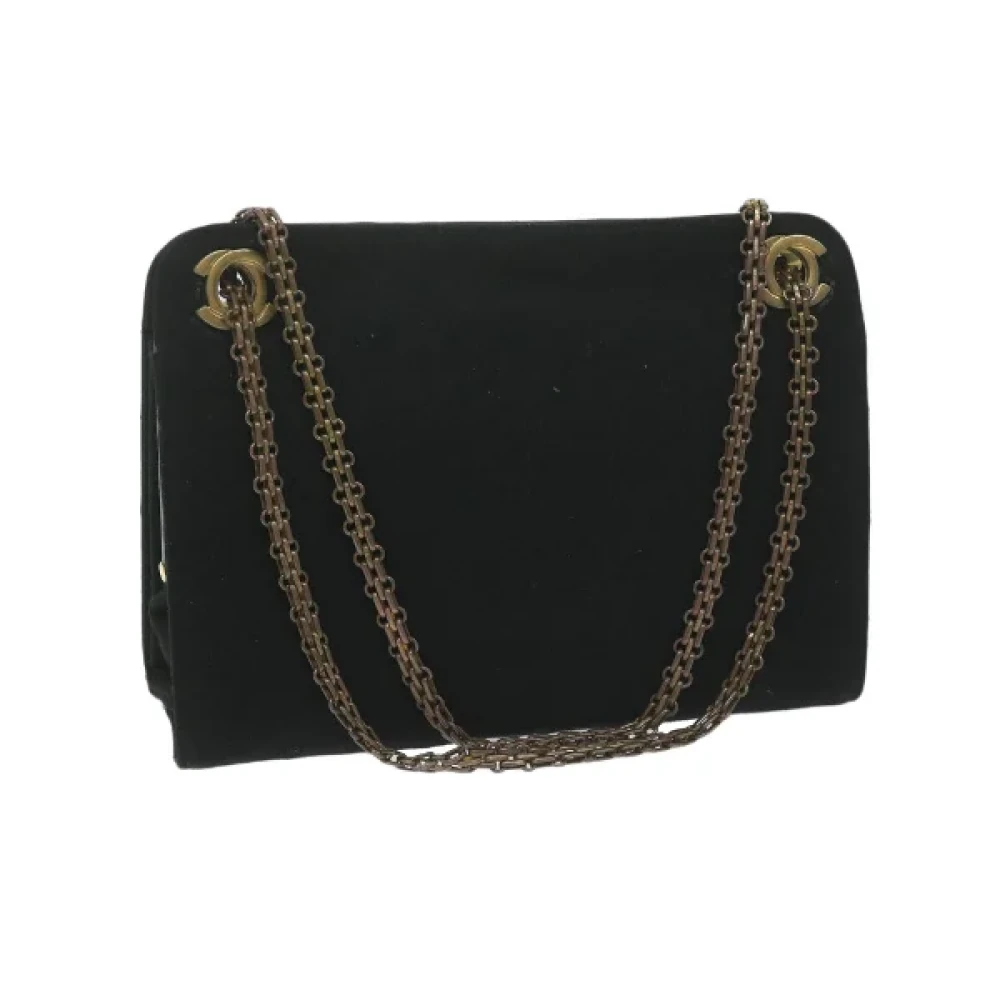 Chanel Vintage Pre-owned Cotton chanel-bags Black Dames
