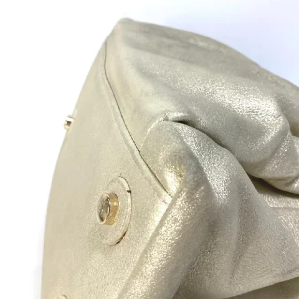 Dior Vintage Pre-owned Leather dior-bags Yellow Dames