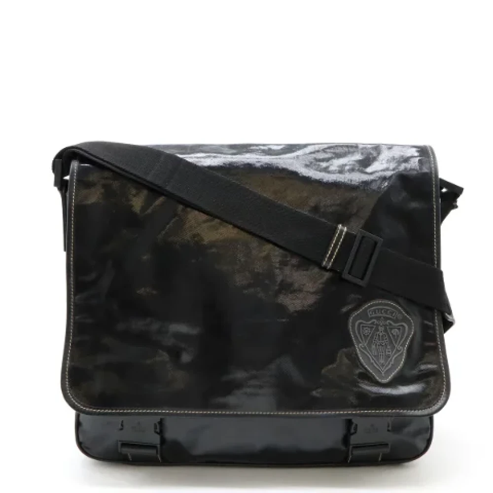 Gucci Vintage Pre-owned Canvas crossbody-bags Black Heren