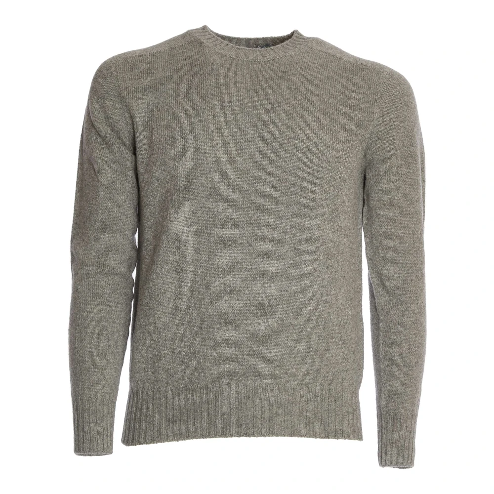 Malo Luxe Crew Neck Sweater Brown Heren