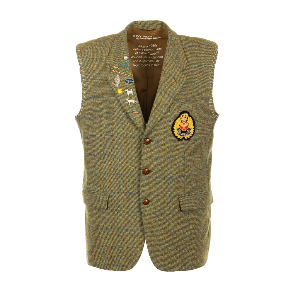 Roy Roger's Vintage Harris Tweed wollen jas Green Dames