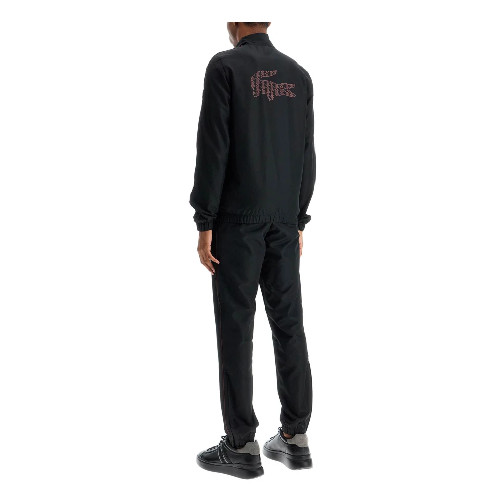 Lacoste Sportief Trainingspak met Diamantpatroon Black Heren