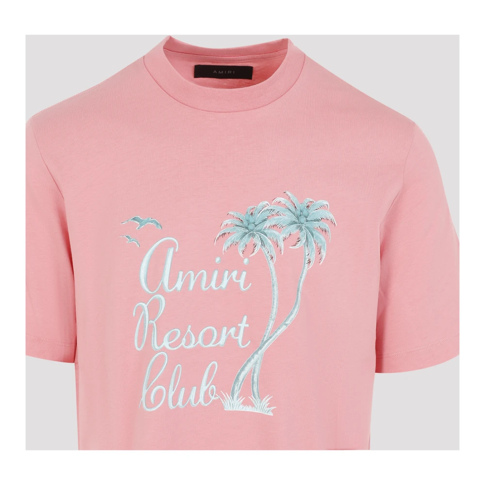 Amiri Resort Club T-shirt Pink Heren