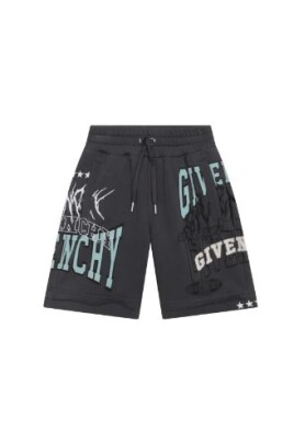 dark-grey-logo-print-shorts