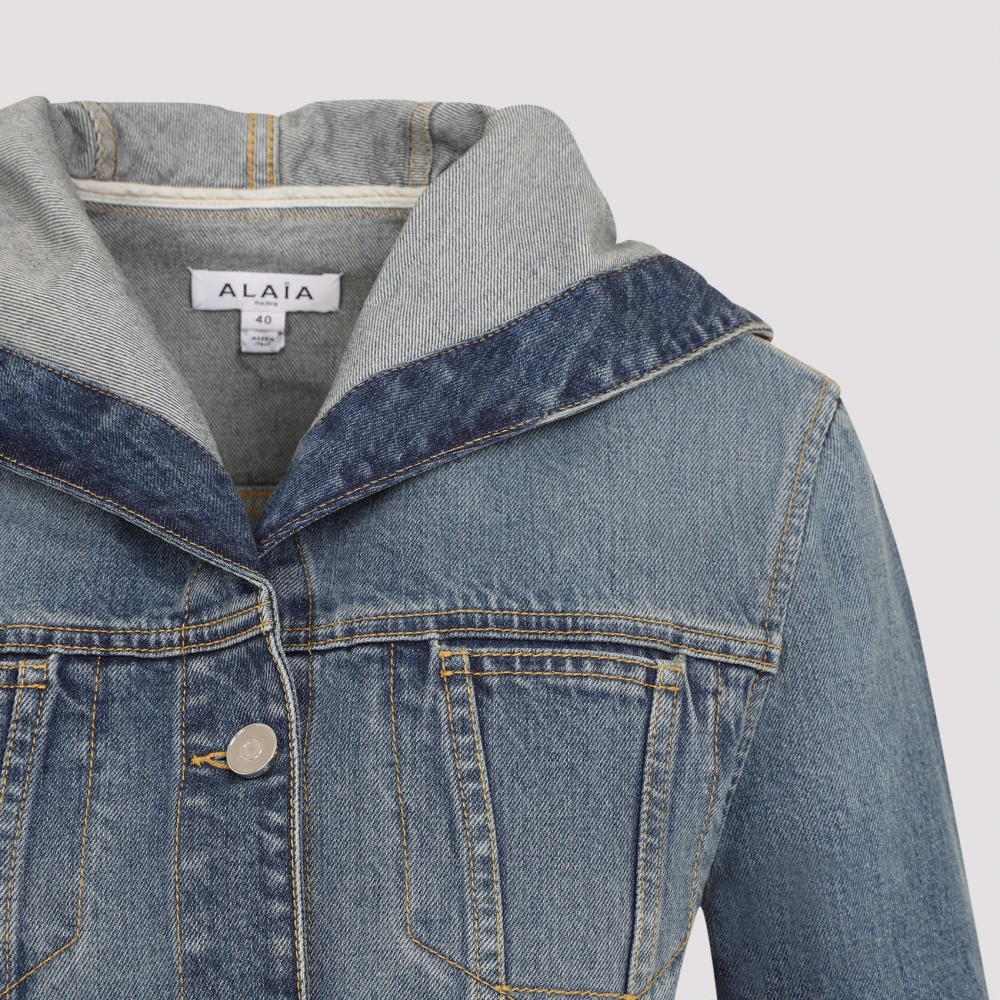 Alaïa Blauwe Jas voor Vrouwen Blue Dames