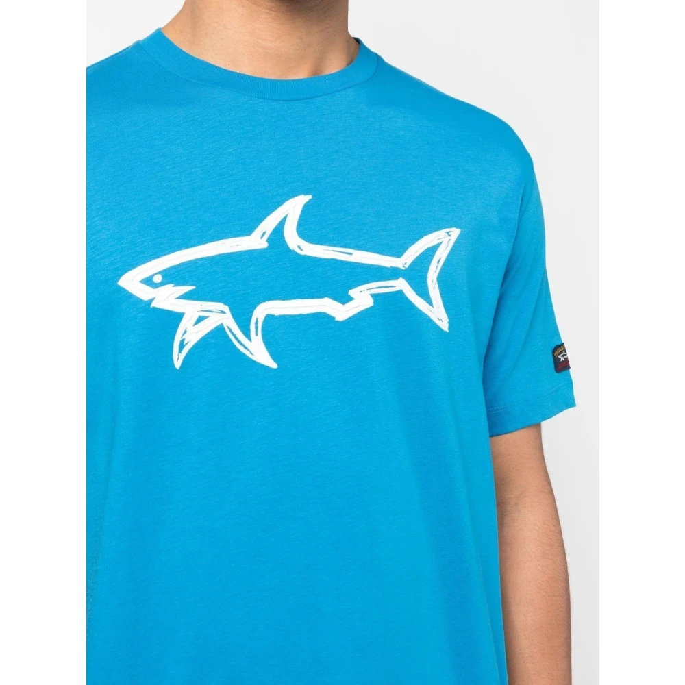 PAUL & SHARK Casual Katoenen T-Shirt Blue Heren
