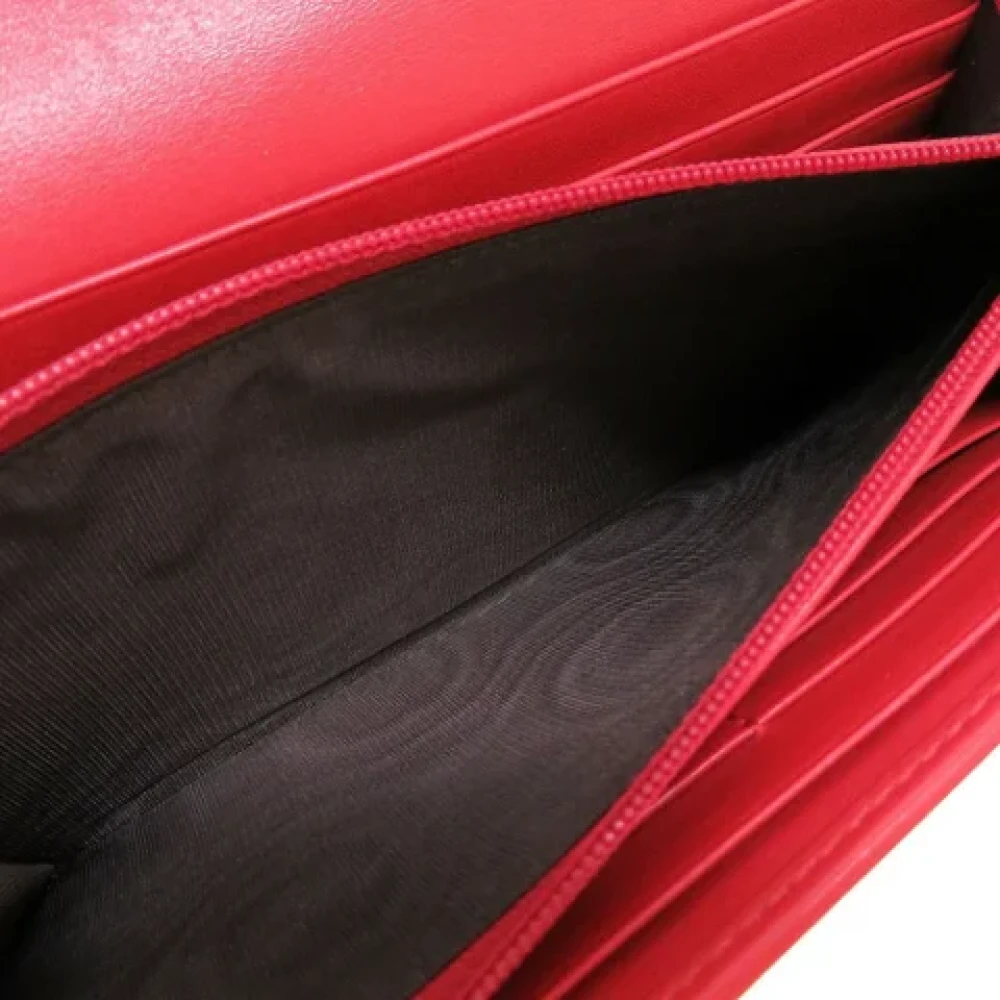 Gucci Vintage Pre-owned Leather wallets Red Dames