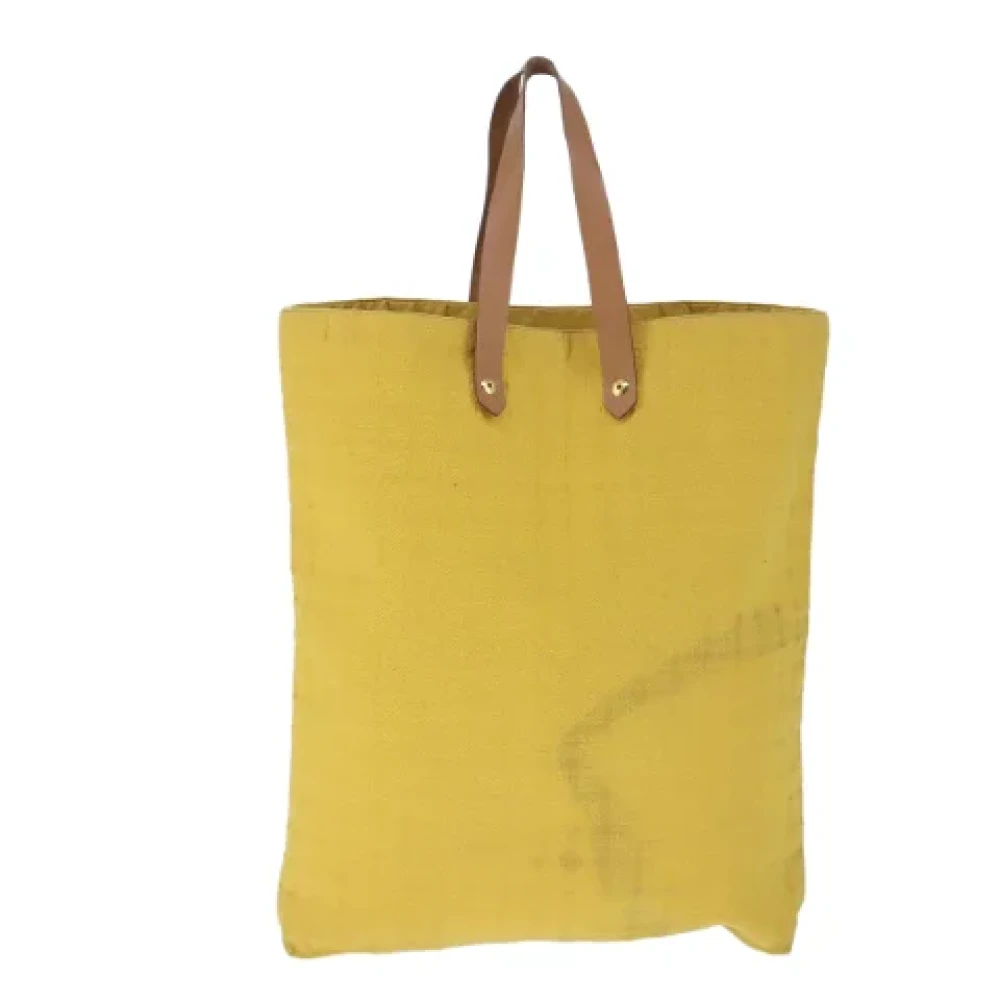 Hermès Vintage Pre-owned Cotton totes Yellow Dames