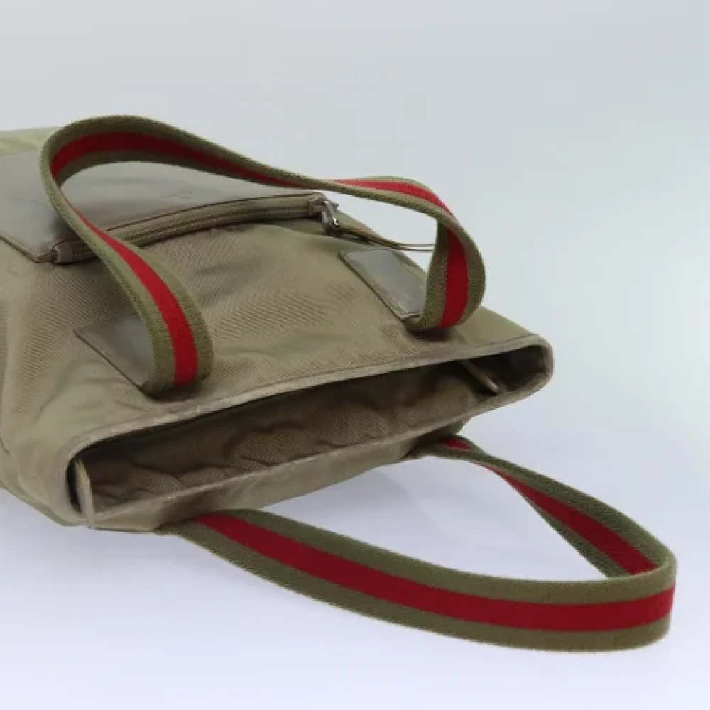 Gucci Vintage Pre-owned Nylon totes Beige Dames