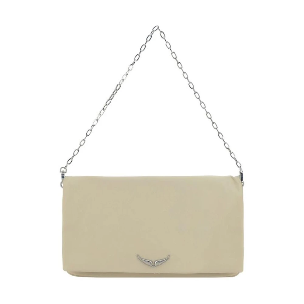 Zadig & Voltaire Eternal Kalfsleren Schoudertas met Klep White Dames