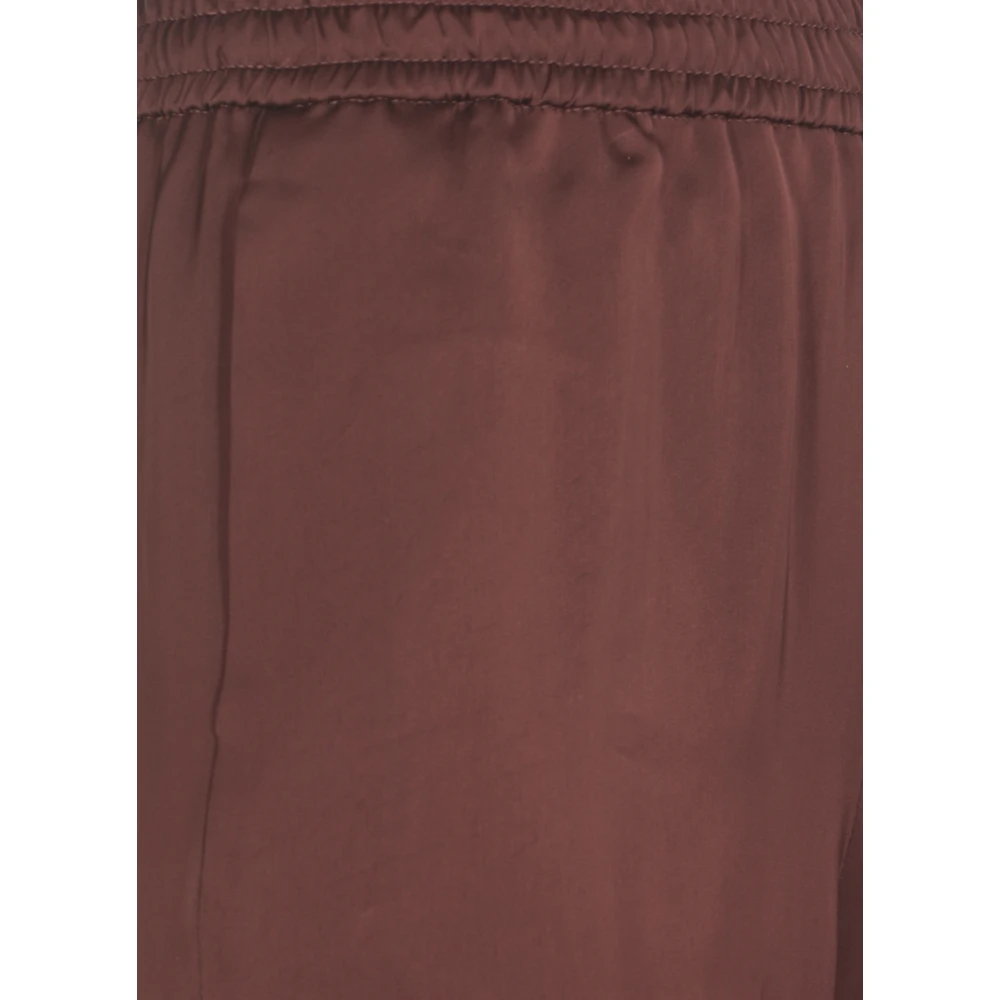 Fabiana Filippi Bordeaux Viscose Broek Elastische Taille Red Dames