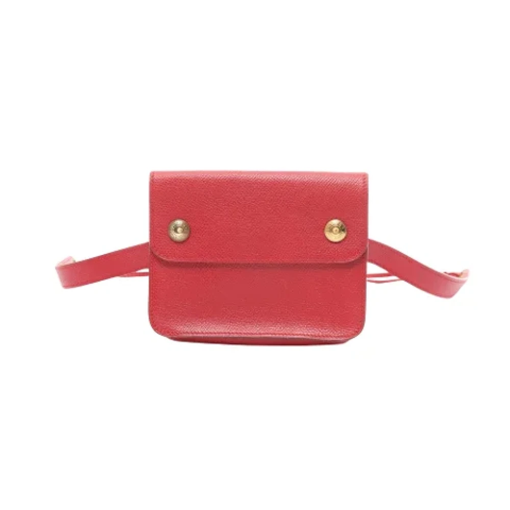 Hermès Vintage Pre-owned Leather crossbody-bags Red Dames