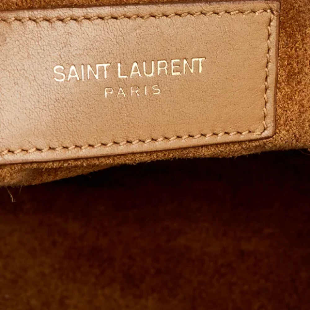 Yves Saint Laurent Vintage Pre-owned Leather totes Beige Dames