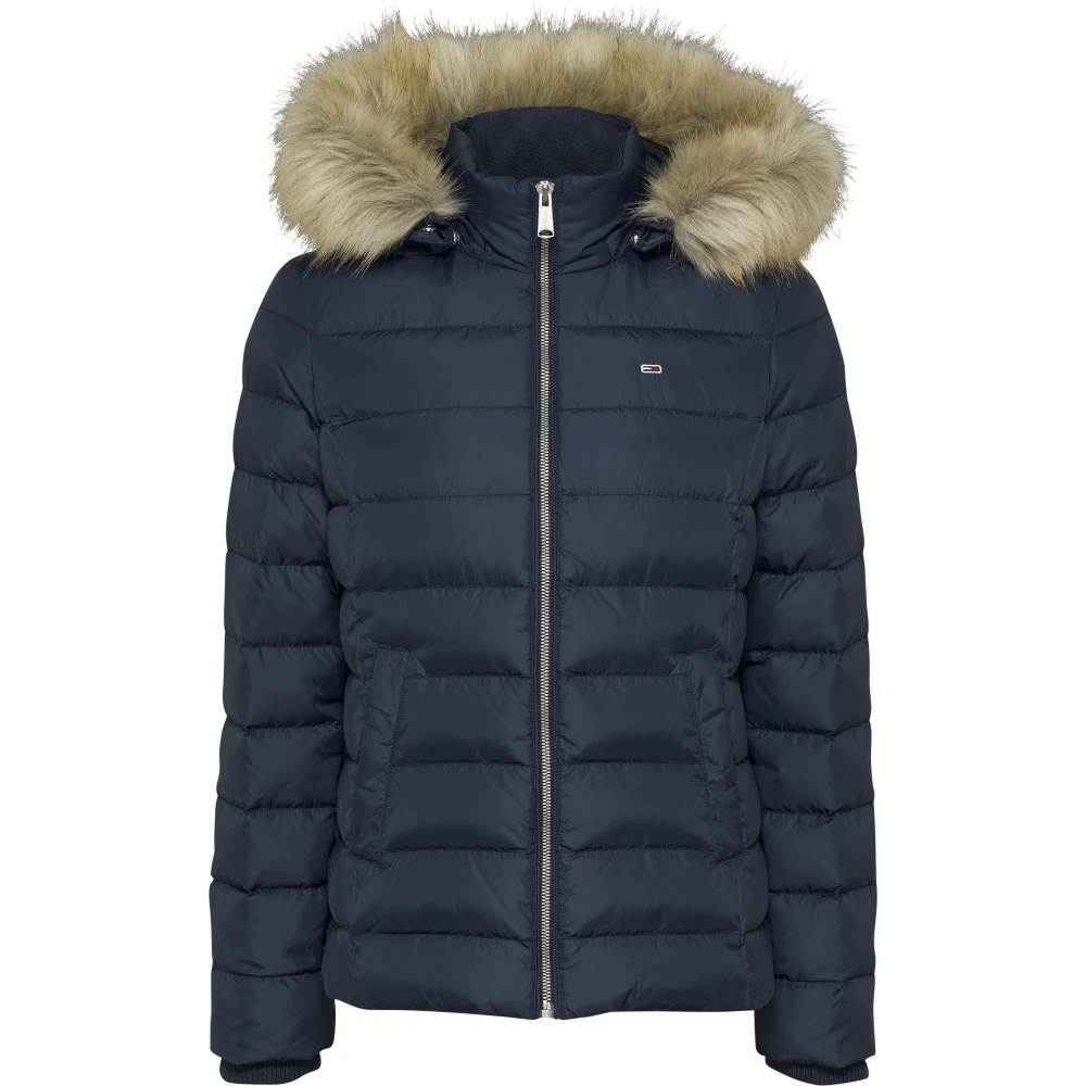 Tommy Jeans Women's Navy Hooded Down Jacket Size M - Image 6