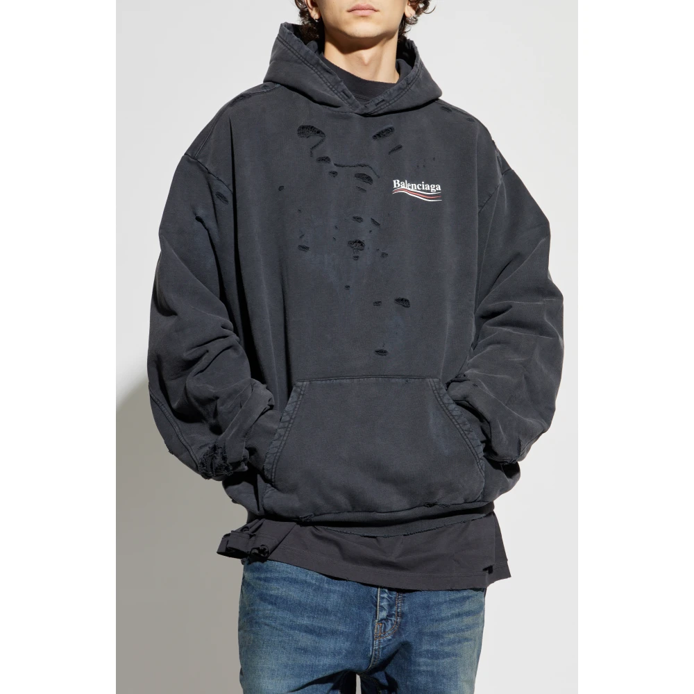 Balenciaga Sweatshirt met logo Gray Heren