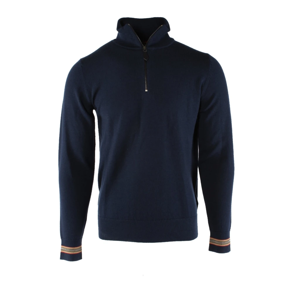 Burberry Men's Blue Wool Turtleneck - Turtlenecks - S - Knitwear