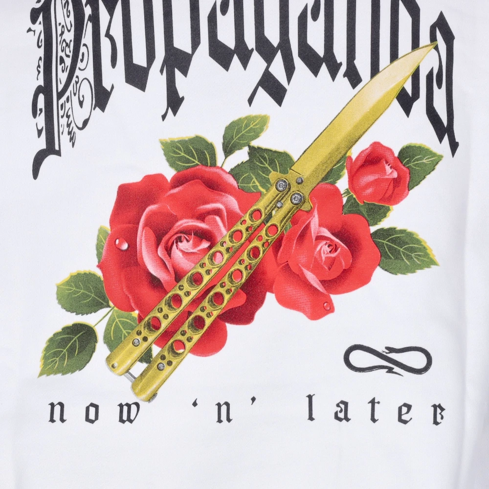 Propaganda Witte Butterfly Hoodie White Heren