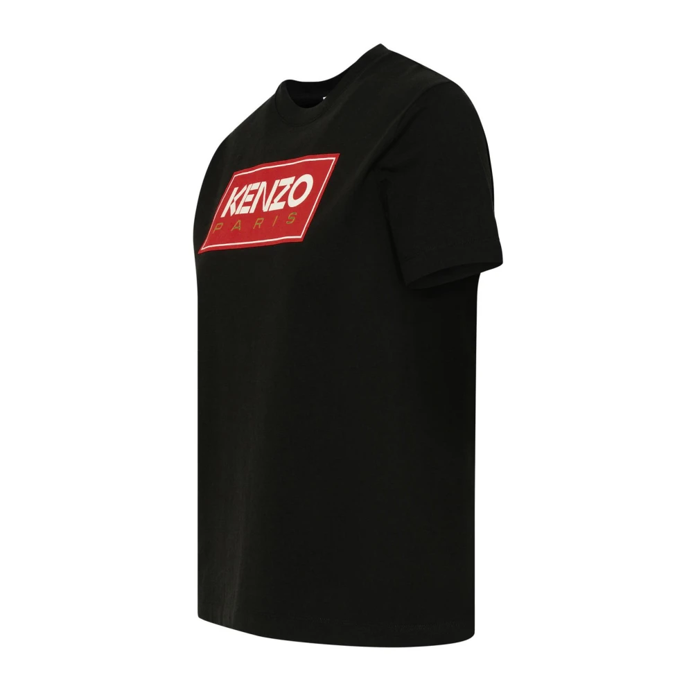 Kenzo Zwart Katoenen T-Shirt met Ronde Hals Black Dames