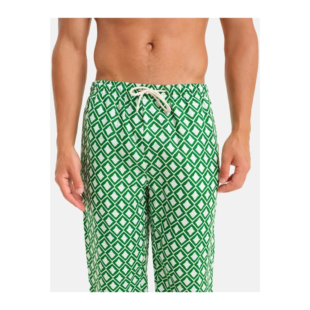 Peninsula Straight Trousers Green Heren