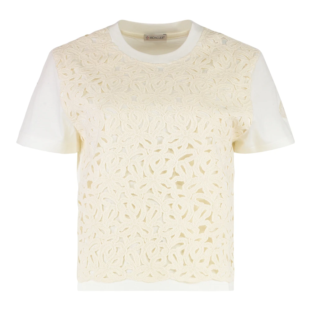 Moncler - Tops > T-Shirts - Beige - Moncler - Modalova