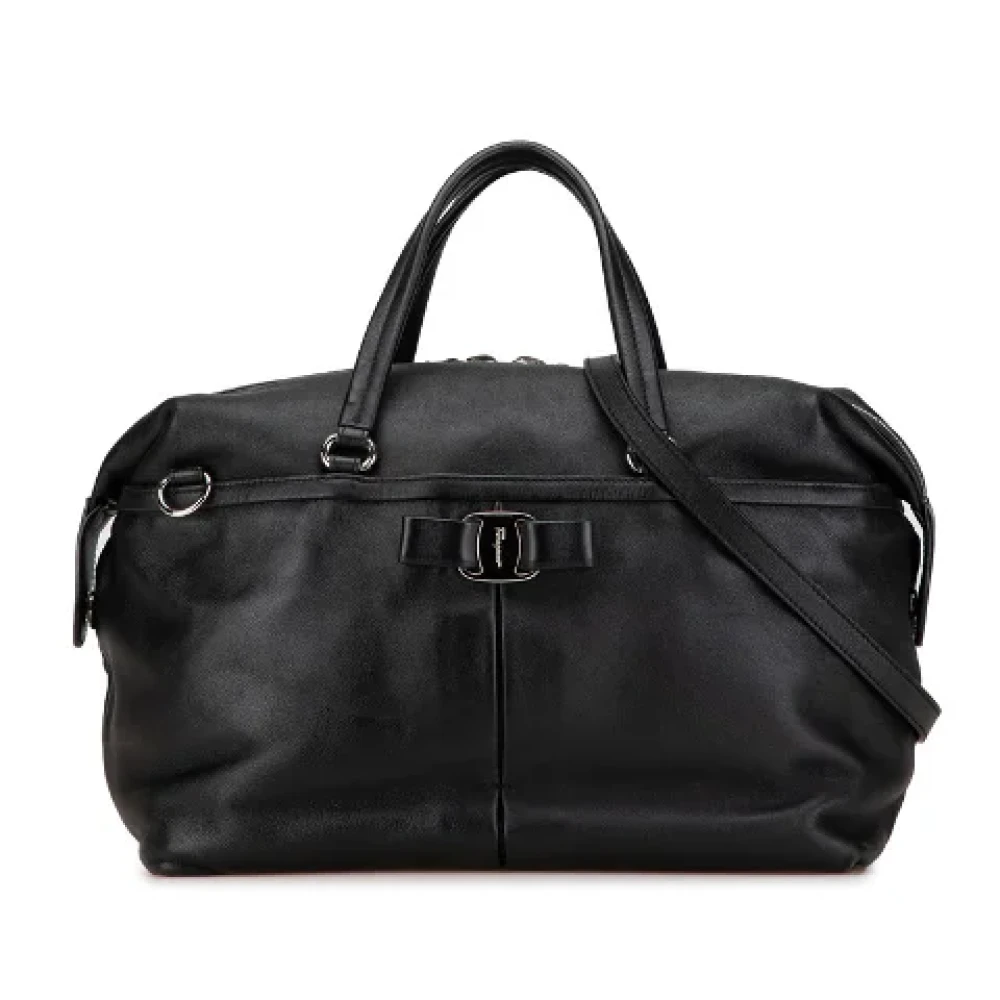 Salvatore Ferragamo Pre-owned Leather handbags Black Dames