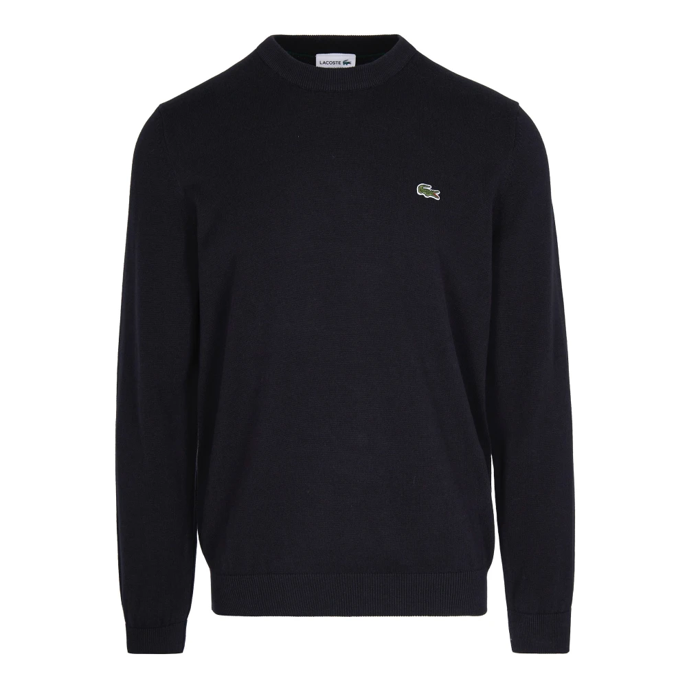 Lacoste Uomo Nero - Regular Fit Maglia Girocollo In Cotone - Knitwear - 2XL - Immagine 3