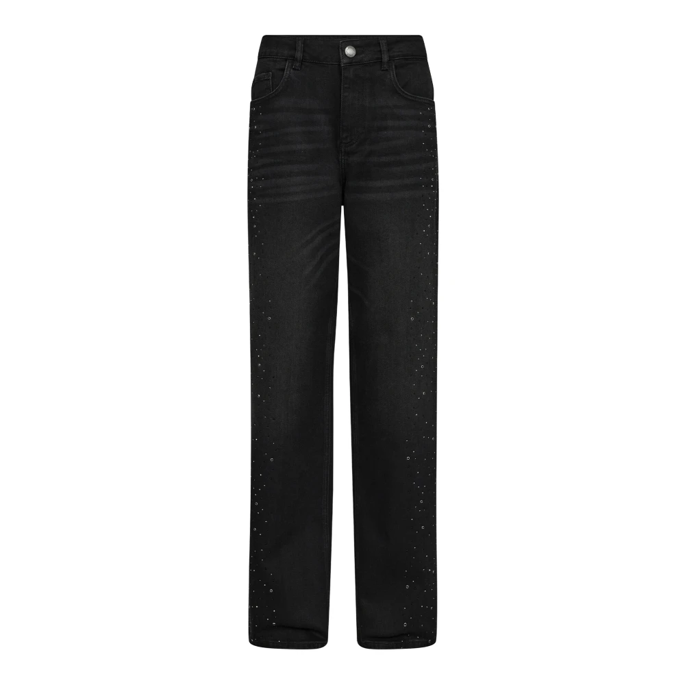 MOS MOSH Stijlvolle Star Jeans met Studs Gray Dames