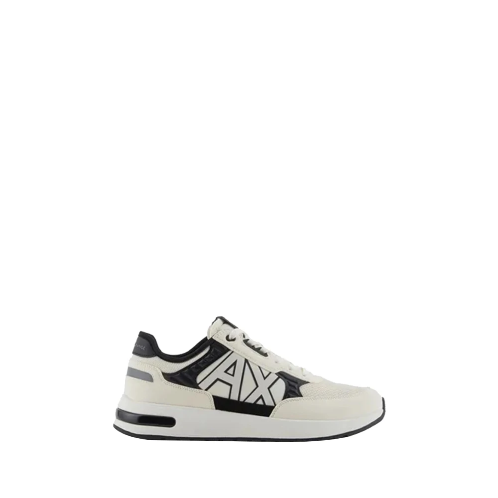 Armani Exchange Sneakers i elfenbensvitt - modern stil och komfort Beige, Herr