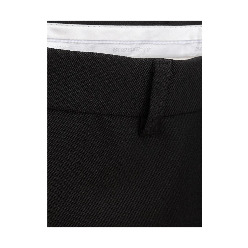 Burberry Zwarte Wollen Jeans Broek Black Heren