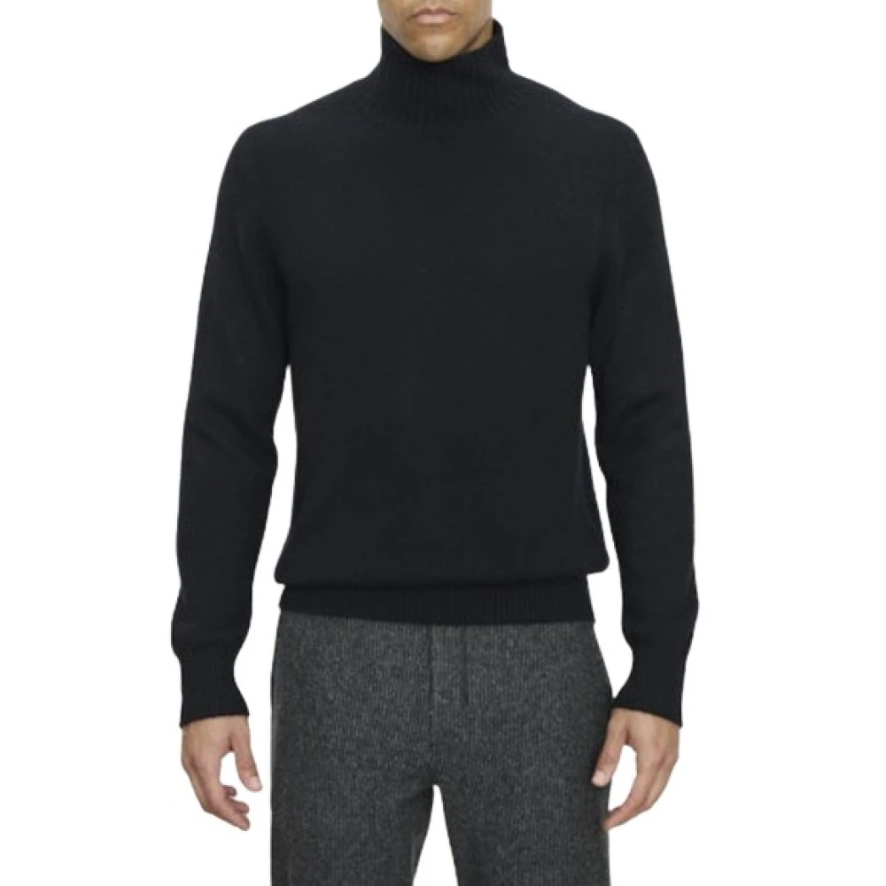 Vince Kasjmier Rollneck Trui Black Heren