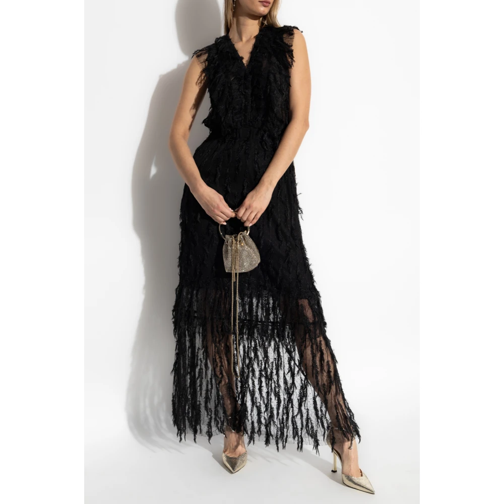 Munthe Jurk met decoratieve afwerking Black Dames