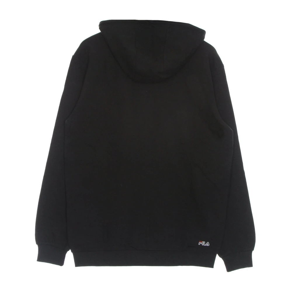 Fila Zwarte Zip Hooded Sweatshirt voor Mannen Black Heren