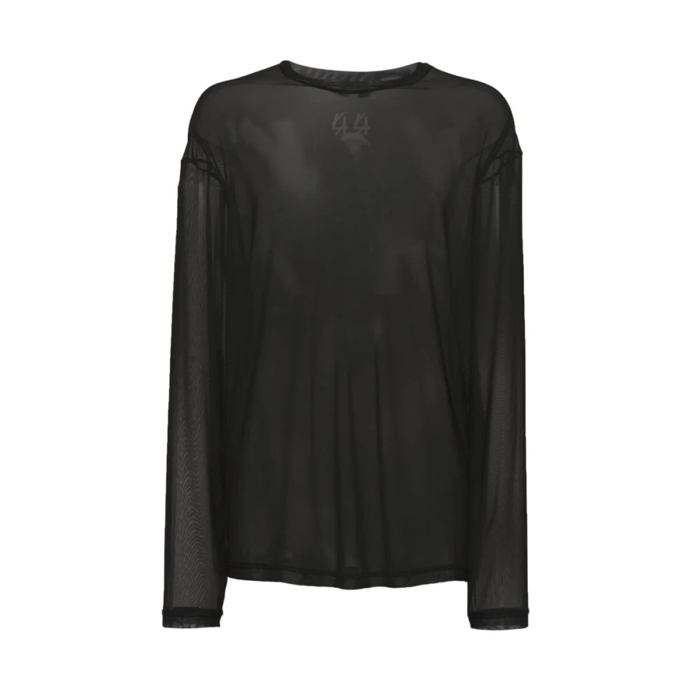 44 Label Group Zwarte Mesh Logo Trui Black Heren