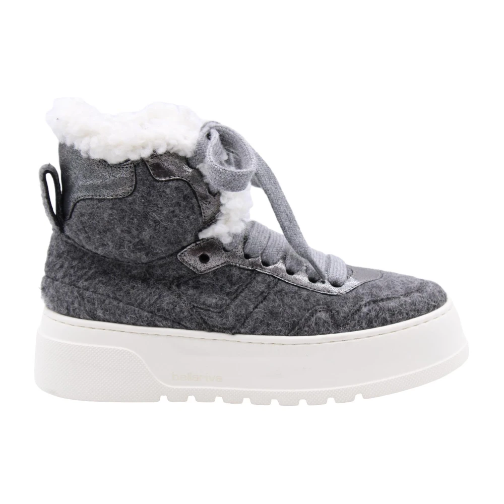 Laura Bellariva Glanzende Sneakers voor een Stijlvolle Look Dames Schoenen Grijs