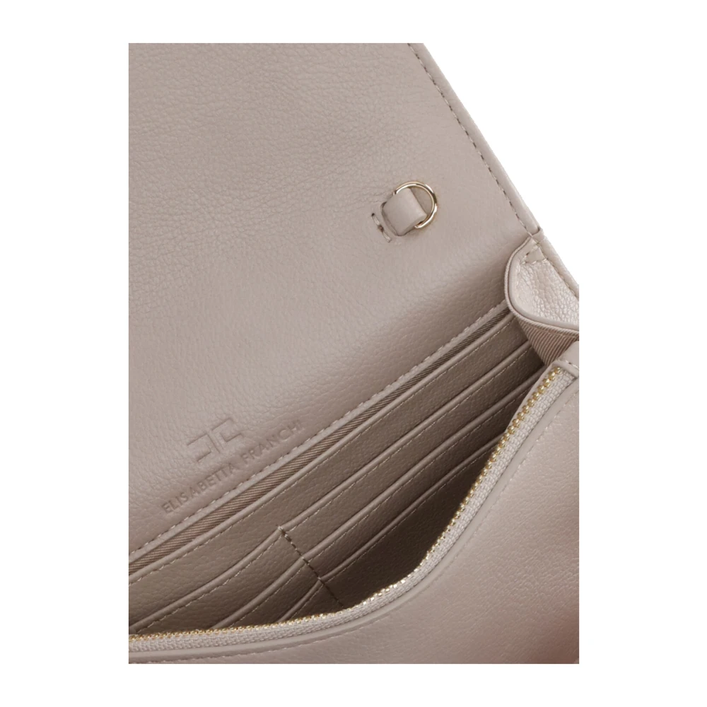 Elisabetta Franchi Beige Pochette met Kettingband Beige Dames