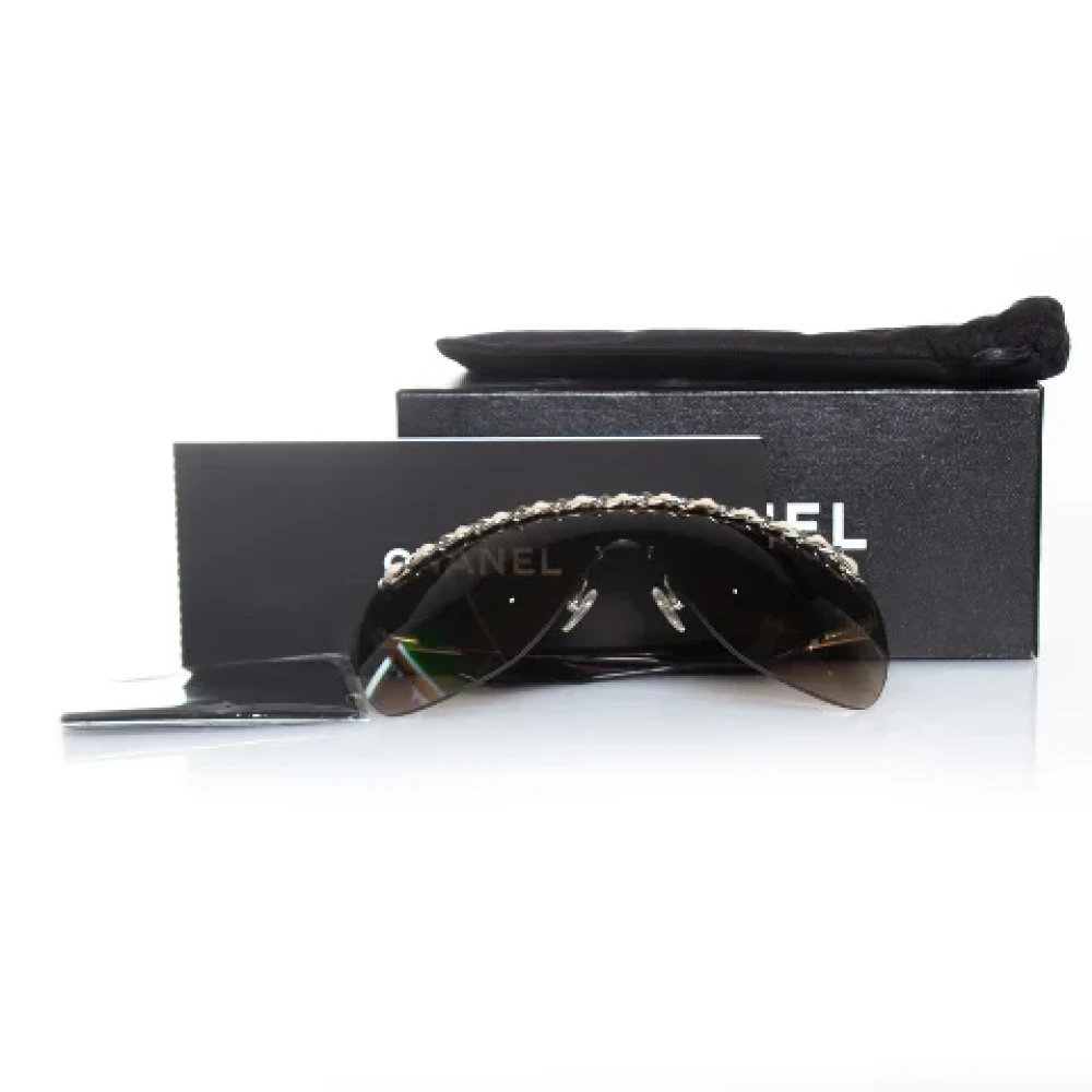 Chanel Vintage Pre-owned Plastic sunglasses Brown Dames