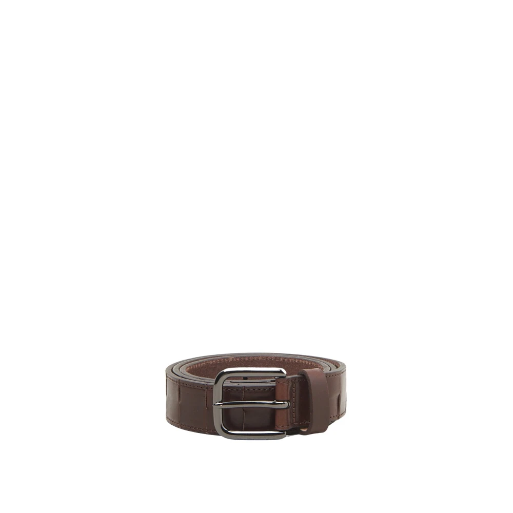 PESERICO Gevlochten leren riem Brown Unisex